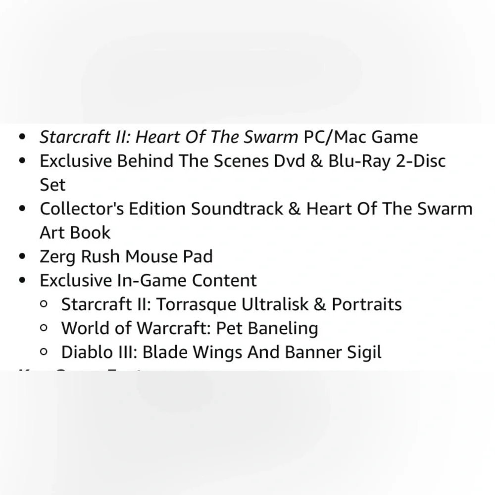 StarCraft 2 Heart of the Swarm Blizzard Entertainment Collector’s Edition NEW
